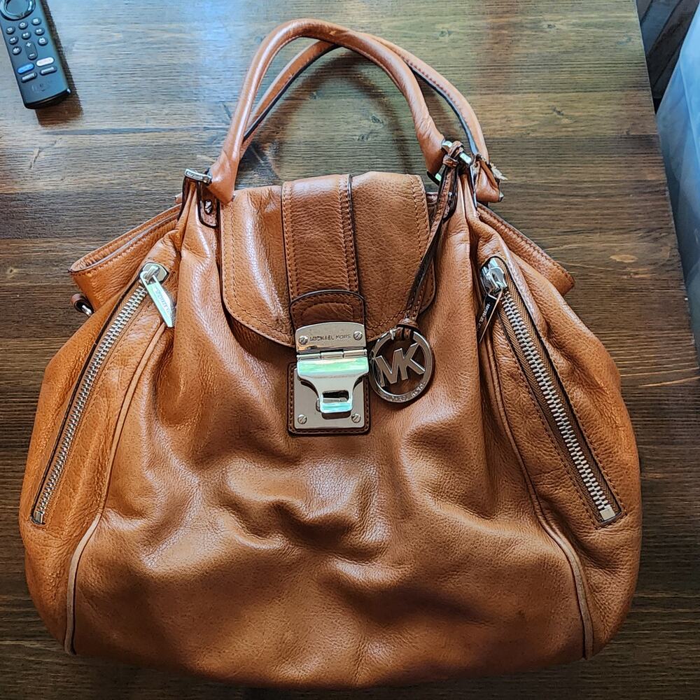 MK Michael Kors Brown Leather Bag